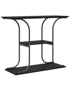 Tavolo consolle con lo scaffale Rovere Nero 101 x 35 x 80,5 cm