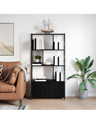 Libreria Rovere Nero 80 x 30 x 155,5 cm Legno multistrato