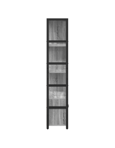 Libreria Grigio sonoma 80 x 30 x 155,5 cm Legno multistrato