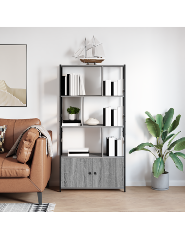 Libreria Grigio sonoma 80 x 30 x 155,5 cm Legno multistrato