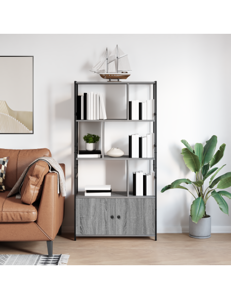 Libreria Grigio sonoma 80 x 30 x 155.5 cm Legno multistrato