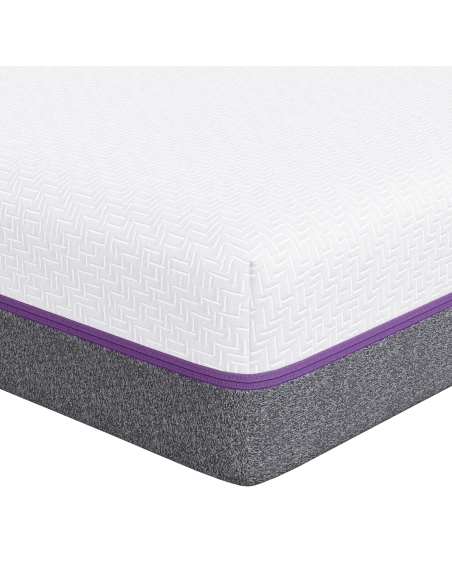 Materasso Bianco e Grigio 120 x 200 cm Tessuto Jacquard