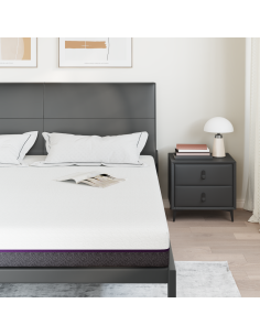 Materasso Bianco e Grigio 180 x 200 cm Tessuto Jacquard