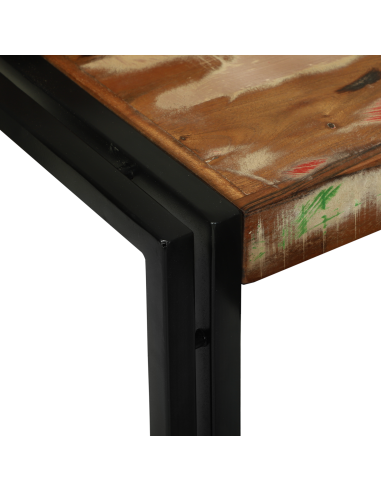 Tavolo Nesting 3 pcs Legno Riciclato Massello e Metallo