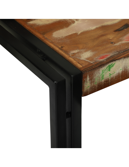 Tavolo Nesting 3 pcs Legno Riciclato Massello e Metallo