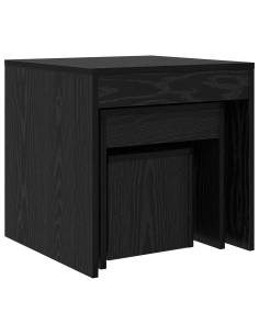 Tavolino da salotto 3 pcs Rovere Nero Legno multistrato 2