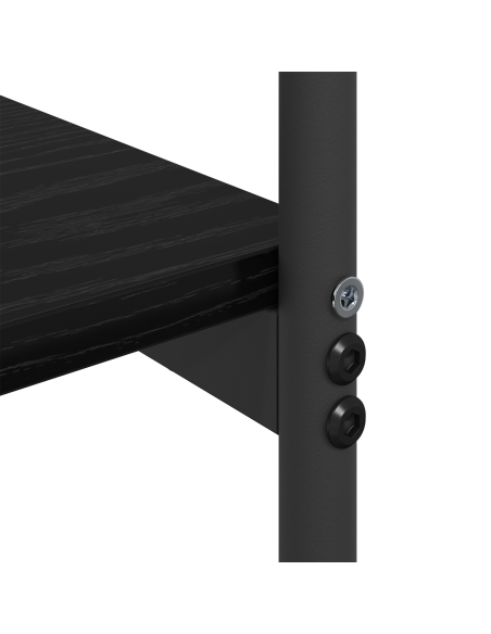 Tavolo consolle con lo scaffale Rovere nero 101 x 35 x 80.5 cm
