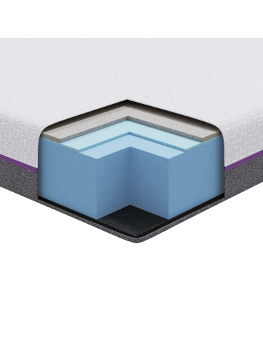 Materasso Bianco e Grigio 80 x 200 cm Tessuto Jacquard