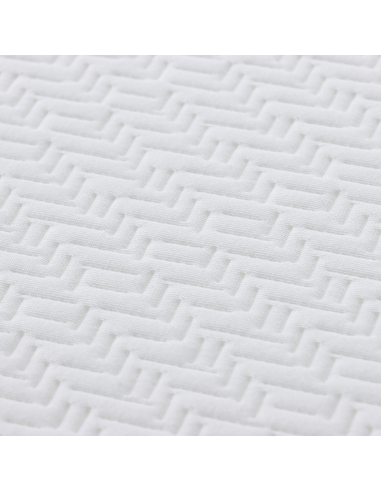 Materasso Bianco e Grigio 90 x 200 cm Tessuto Jacquard