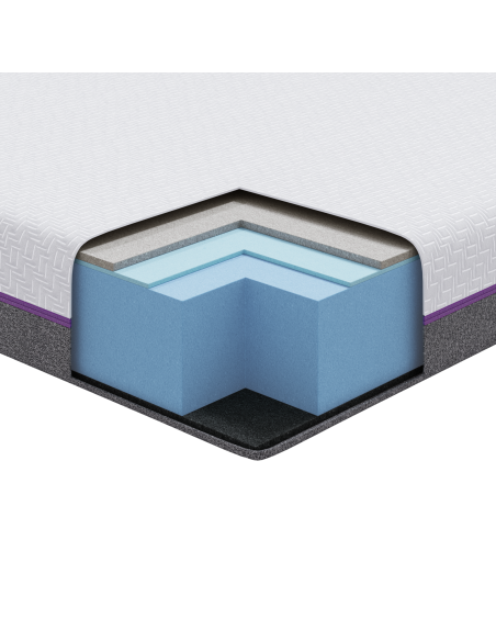 Materasso Bianco e Grigio 100 x 200 cm Tessuto Jacquard