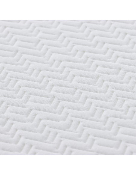 Materasso Bianco e Grigio 120 x 200 cm Tessuto Jacquard