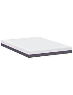 Materasso Bianco e Grigio 140 x 190 cm Tessuto Jacquard 2