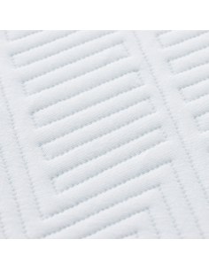 Materasso Bianco e Blu 80 x 160 cm Tessuto Jacquard 2