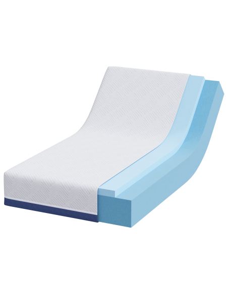 Materasso Bianco e Blu 80 x 160 cm Tessuto Jacquard