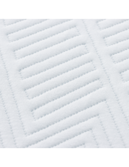 Materasso Bianco e Blu 80 x 200 cm Tessuto Jacquard