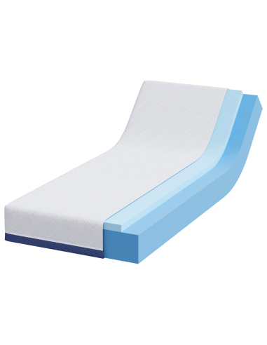 Materasso Bianco e Blu 80 x 200 cm Tessuto Jacquard