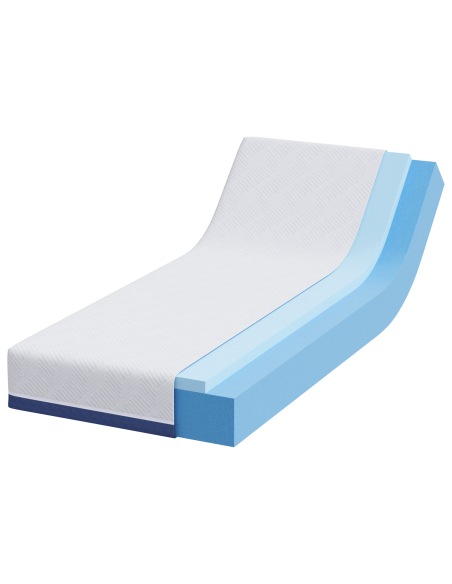 Materasso Bianco e Blu 80 x 200 cm Tessuto Jacquard