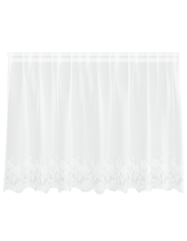 Tenda in Pizzo con tende Bianco 100 x 200 cm Poliestere