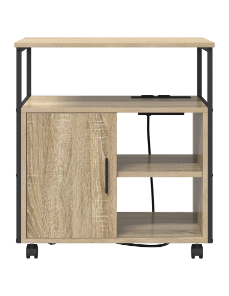 Mobile per Ufficio con ruota rovere sonoma 60 x 46 x 67 cm
