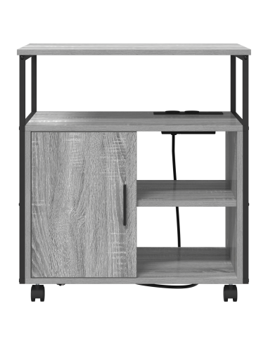 Cabina con Stazione di Ricarica Grigio Sonoma 61 x 46 x 67 cm