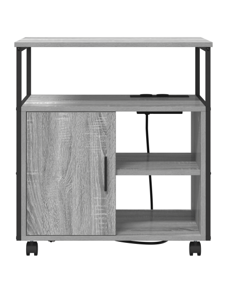 Cabina con Stazione di Ricarica Grigio Sonoma 61 x 46 x 67 cm