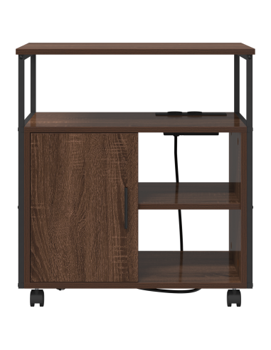 Cabina con Stazione di Ricarica Rovere Marrone 61 x 46 x 67 cm