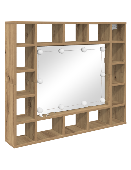 Mobiletto per specchio rovere artigianale 91 x 15 x 76.5 cm