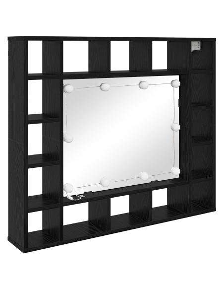 Mobiletto per specchio Rovere nero 91 x 15 x 76.5 cm