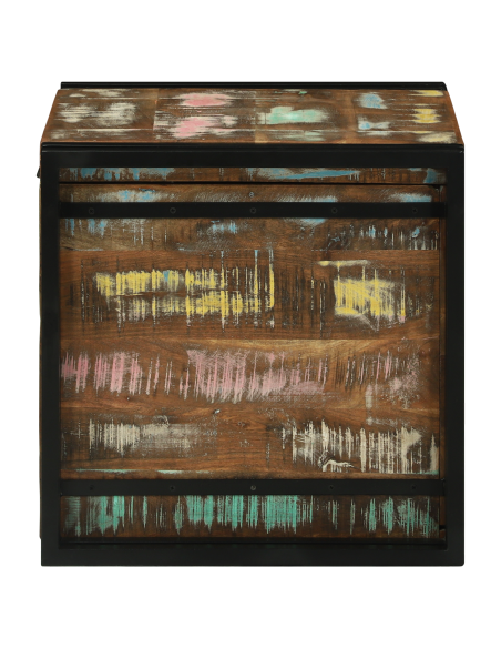 Scatola di Stoccaggio 50 x 50 x 50 cm Legno Recuperato Massello