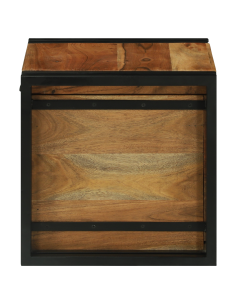 Scatola di Stoccaggio 40 x 40 x 40 cm Legno di Acacia Massello