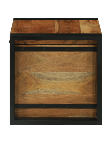 Scatola di Stoccaggio 40 x 40 x 40 cm Legno di Acacia Massello