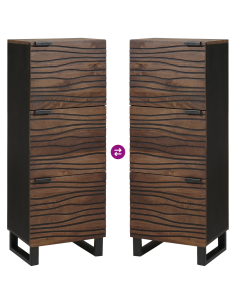 Credenza Marrone 40 x 33 x 110 cm legno massello di mango