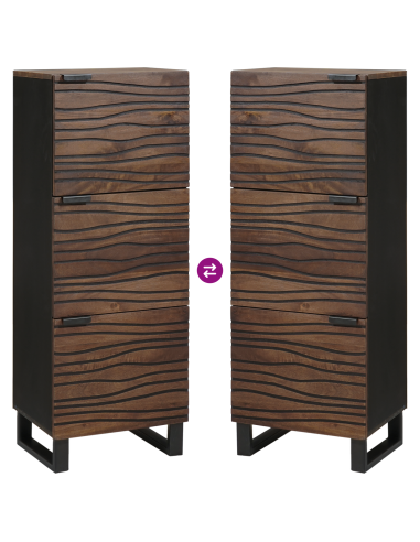 Credenza Marrone 40 x 33 x 110 cm legno massello di mango