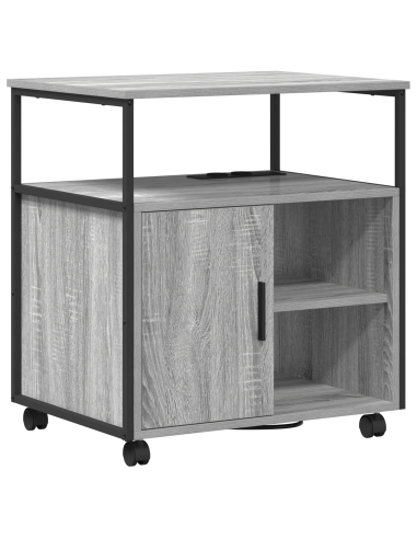 Cabina con Stazione di Ricarica Grigio Sonoma 61 x 46 x 67 cm