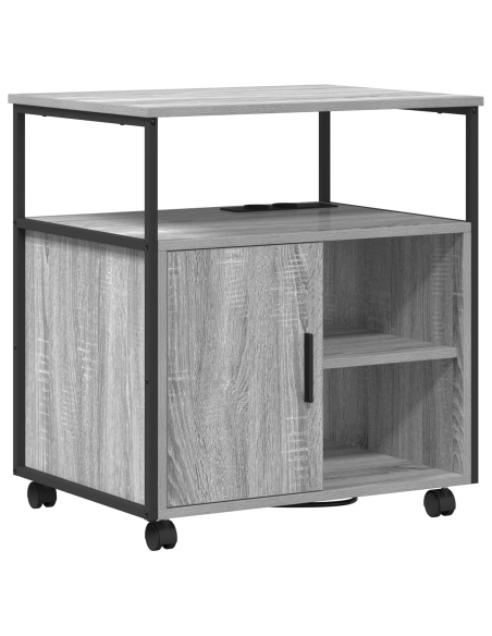 Mobile per Ufficio con ruota Grigio sonoma 60 x 46 x 67 cm
