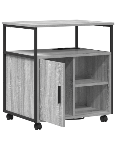 Cabina con Stazione di Ricarica Grigio Sonoma 61 x 46 x 67 cm