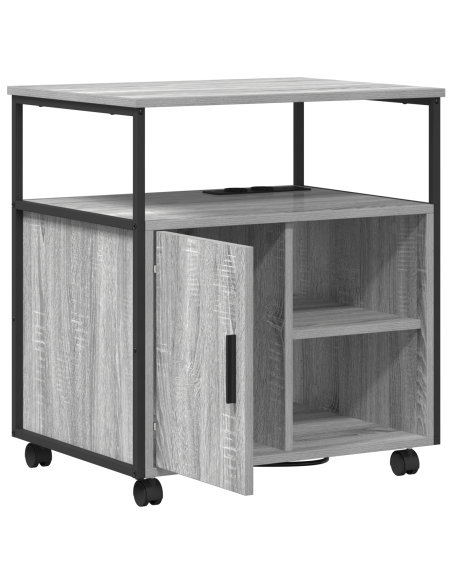 Cabina con Stazione di Ricarica Grigio Sonoma 61 x 46 x 67 cm