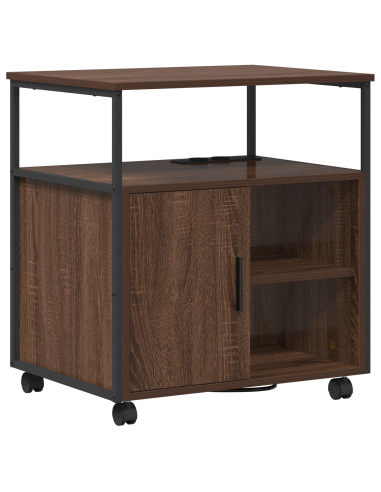 Cabina con Stazione di Ricarica Rovere Marrone 61 x 46 x 67 cm