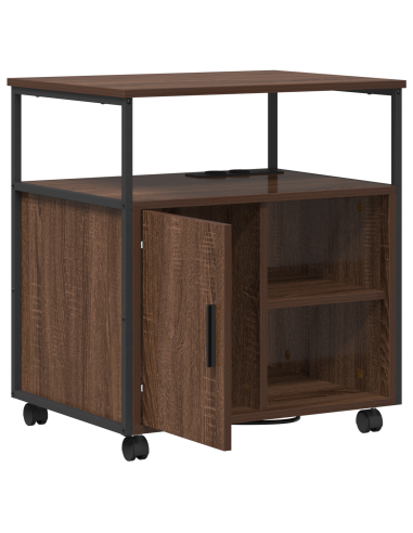 Cabina con Stazione di Ricarica Rovere Marrone 61 x 46 x 67 cm