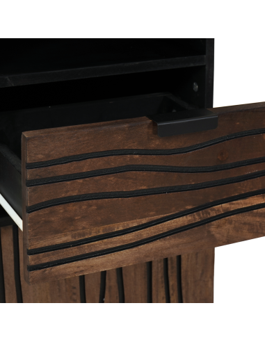 Armadio per Lavabo da Bagno con porta Noce 38 x 33 x 160 cm