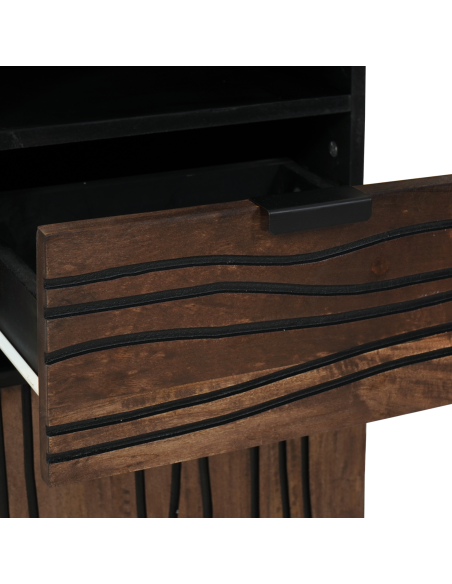 Armadio per Lavabo da Bagno con porta Noce 38 x 33 x 160 cm