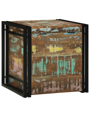 Scatola di Stoccaggio 50 x 50 x 50 cm Legno Recuperato Massello