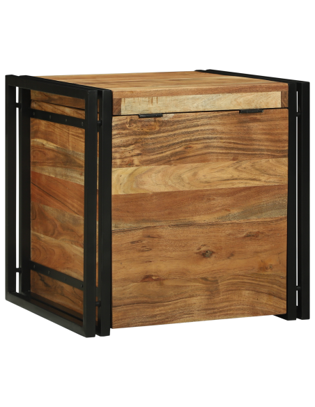 Scatola di Stoccaggio 50 x 50 x 50 cm Legno massello di acacia