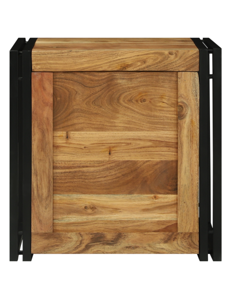 Scatola di Stoccaggio 50 x 50 x 50 cm Legno massello di acacia