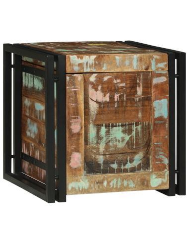 Scatola di Stoccaggio 40 x 40 x 40 cm Legno di Acacia Massello