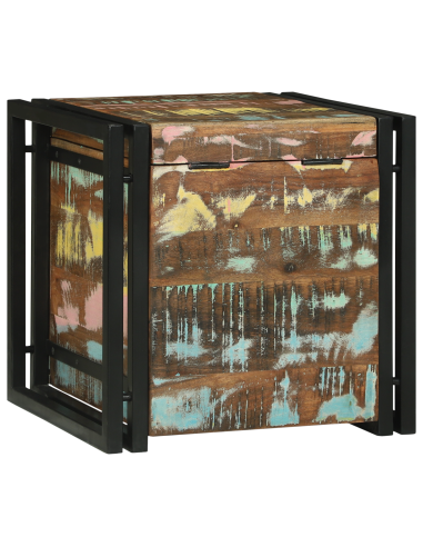 Scatola di Stoccaggio 40 x 40 x 40 cm Legno di Acacia Massello