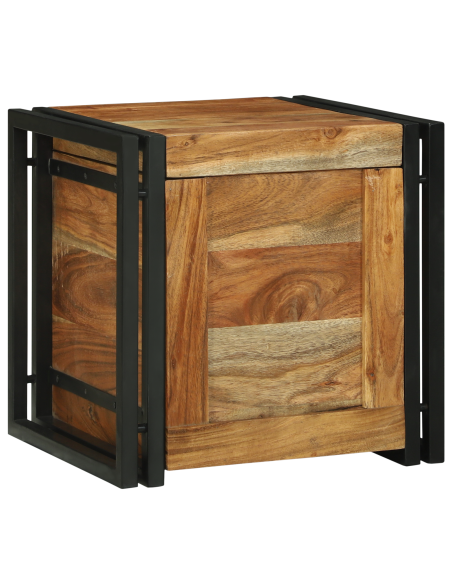 Scatola di Stoccaggio 40 x 40 x 40 cm Legno di Acacia Massello