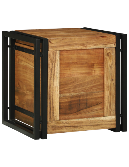 Scatola di Stoccaggio 40 x 40 x 40 cm Legno di Acacia Massello