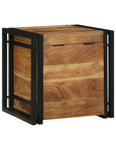 Scatola di Stoccaggio 40 x 40 x 40 cm Legno di Acacia Massello