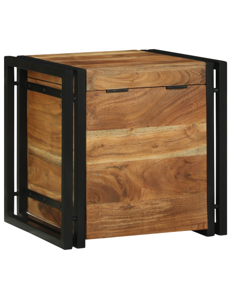 Scatola di Stoccaggio 40 x 40 x 40 cm Legno di Acacia Massello